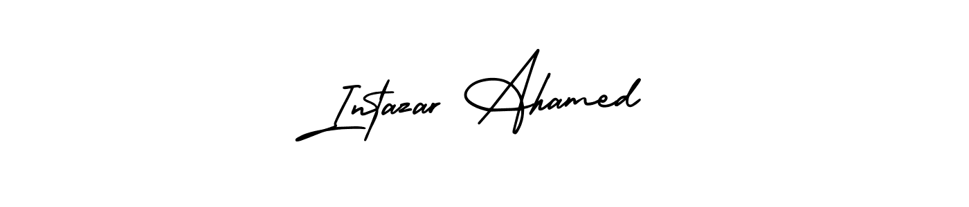 if you are searching for the best signature style for your name Intazar Ahamed. so please give up your signature search. here we have designed multiple signature styles  using AmerikaSignatureDemo-Regular. Intazar Ahamed signature style 3 images and pictures png