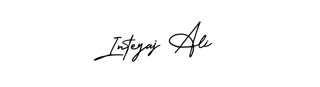 This is the best signature style for the Inteyaj Ali name. Also you like these signature font (AmerikaSignatureDemo-Regular). Mix name signature. Inteyaj Ali signature style 3 images and pictures png