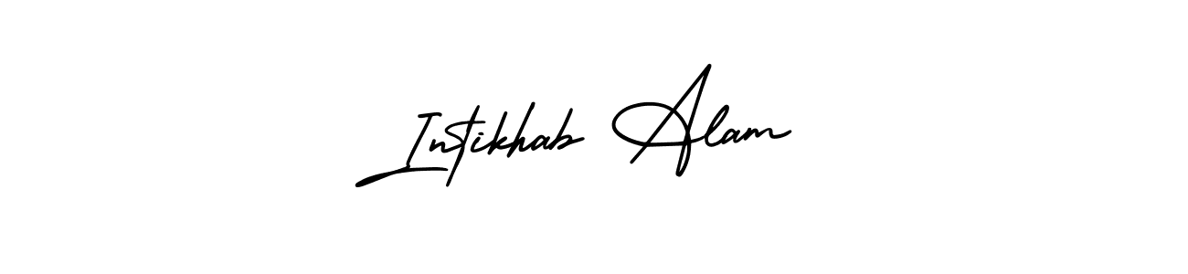 It looks lik you need a new signature style for name Intikhab Alam. Design unique handwritten (AmerikaSignatureDemo-Regular) signature with our free signature maker in just a few clicks. Intikhab Alam signature style 3 images and pictures png