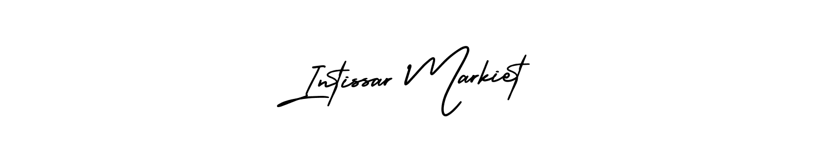Make a beautiful signature design for name Intissar Markiet. With this signature (AmerikaSignatureDemo-Regular) style, you can create a handwritten signature for free. Intissar Markiet signature style 3 images and pictures png