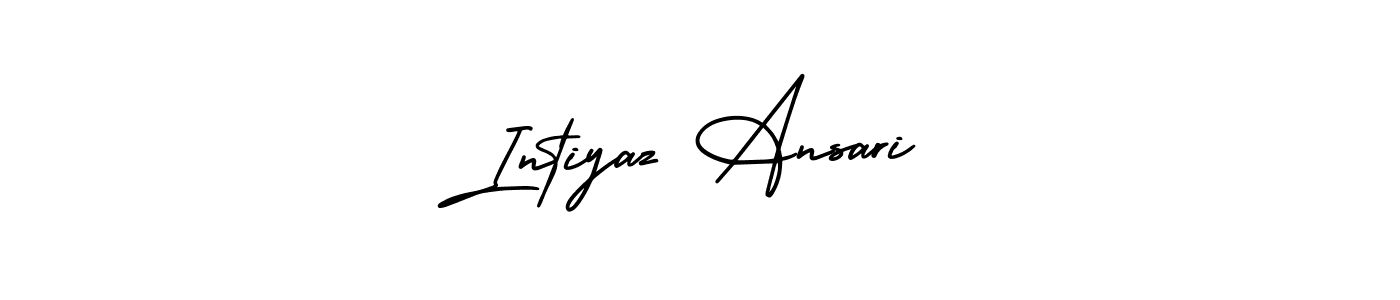 You should practise on your own different ways (AmerikaSignatureDemo-Regular) to write your name (Intiyaz Ansari) in signature. don't let someone else do it for you. Intiyaz Ansari signature style 3 images and pictures png