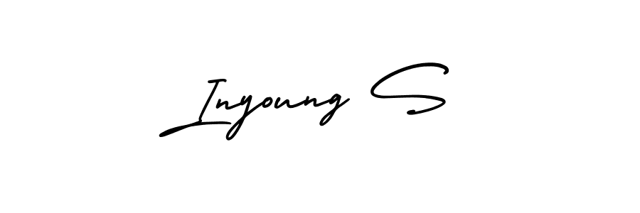 Inyoung S stylish signature style. Best Handwritten Sign (AmerikaSignatureDemo-Regular) for my name. Handwritten Signature Collection Ideas for my name Inyoung S. Inyoung S signature style 3 images and pictures png