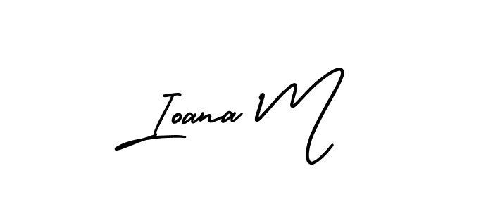 Design your own signature with our free online signature maker. With this signature software, you can create a handwritten (AmerikaSignatureDemo-Regular) signature for name Ioana M. Ioana M signature style 3 images and pictures png