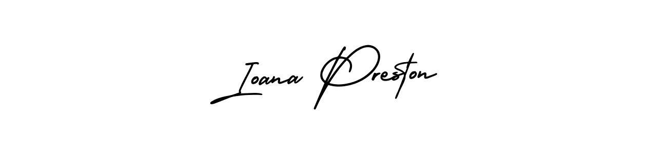 How to Draw Ioana Preston signature style? AmerikaSignatureDemo-Regular is a latest design signature styles for name Ioana Preston. Ioana Preston signature style 3 images and pictures png