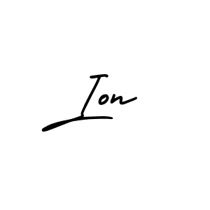 Make a beautiful signature design for name Ion. With this signature (AmerikaSignatureDemo-Regular) style, you can create a handwritten signature for free. Ion signature style 3 images and pictures png