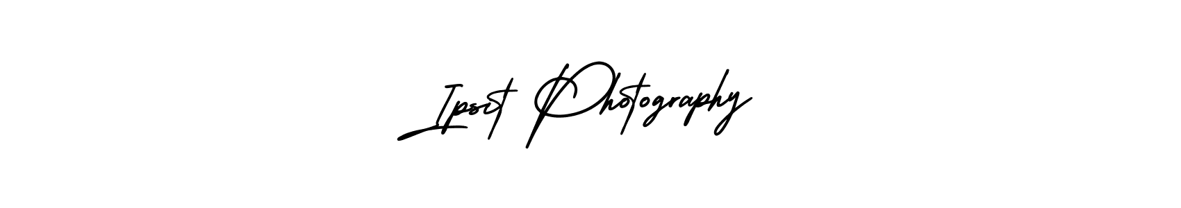 How to make Ipsit Photography name signature. Use AmerikaSignatureDemo-Regular style for creating short signs online. This is the latest handwritten sign. Ipsit Photography signature style 3 images and pictures png