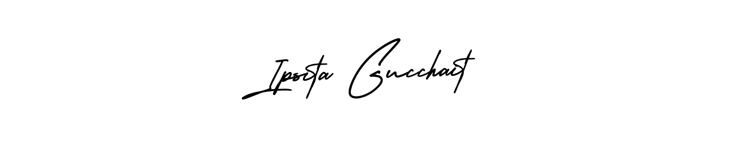 Create a beautiful signature design for name Ipsita Gucchait. With this signature (AmerikaSignatureDemo-Regular) fonts, you can make a handwritten signature for free. Ipsita Gucchait signature style 3 images and pictures png