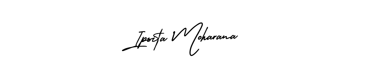 This is the best signature style for the Ipsita Moharana name. Also you like these signature font (AmerikaSignatureDemo-Regular). Mix name signature. Ipsita Moharana signature style 3 images and pictures png