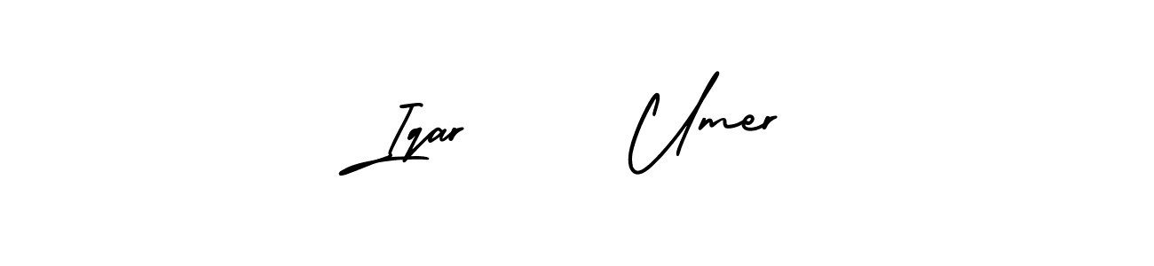 Use a signature maker to create a handwritten signature online. With this signature software, you can design (AmerikaSignatureDemo-Regular) your own signature for name Iqar     Umer. Iqar     Umer signature style 3 images and pictures png