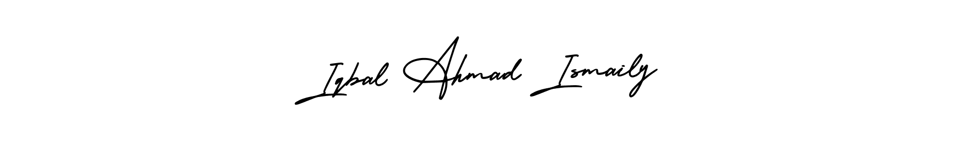 Make a beautiful signature design for name Iqbal Ahmad Ismaily. With this signature (AmerikaSignatureDemo-Regular) style, you can create a handwritten signature for free. Iqbal Ahmad Ismaily signature style 3 images and pictures png