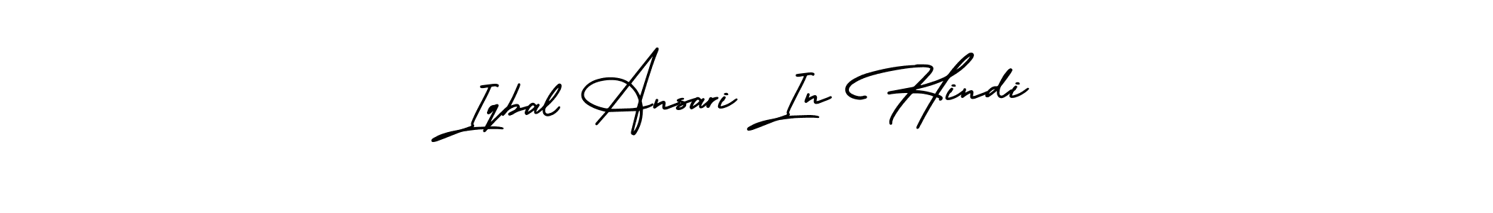 This is the best signature style for the Iqbal Ansari In Hindi name. Also you like these signature font (AmerikaSignatureDemo-Regular). Mix name signature. Iqbal Ansari In Hindi signature style 3 images and pictures png