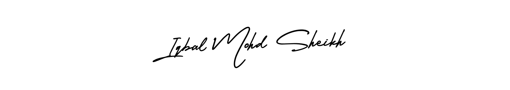 Make a beautiful signature design for name Iqbal Mohd Sheikh. With this signature (AmerikaSignatureDemo-Regular) style, you can create a handwritten signature for free. Iqbal Mohd Sheikh signature style 3 images and pictures png