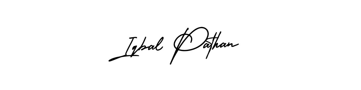 Use a signature maker to create a handwritten signature online. With this signature software, you can design (AmerikaSignatureDemo-Regular) your own signature for name Iqbal Pathan. Iqbal Pathan signature style 3 images and pictures png