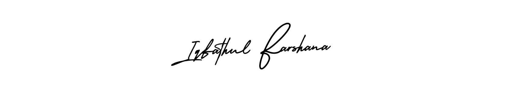 Make a beautiful signature design for name Iqfathul Farshana. With this signature (AmerikaSignatureDemo-Regular) style, you can create a handwritten signature for free. Iqfathul Farshana signature style 3 images and pictures png