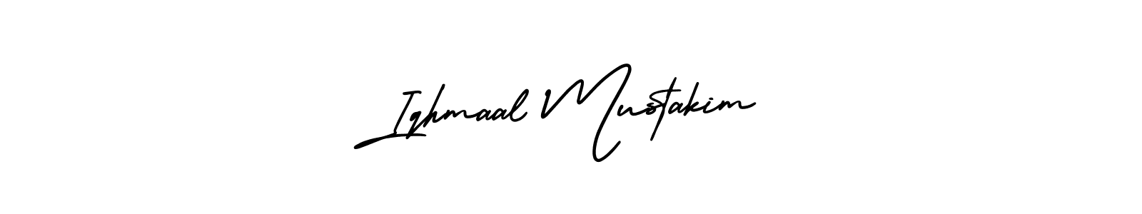 Make a beautiful signature design for name Iqhmaal Mustakim. With this signature (AmerikaSignatureDemo-Regular) style, you can create a handwritten signature for free. Iqhmaal Mustakim signature style 3 images and pictures png