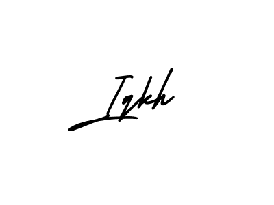 Create a beautiful signature design for name Iqkh. With this signature (AmerikaSignatureDemo-Regular) fonts, you can make a handwritten signature for free. Iqkh signature style 3 images and pictures png