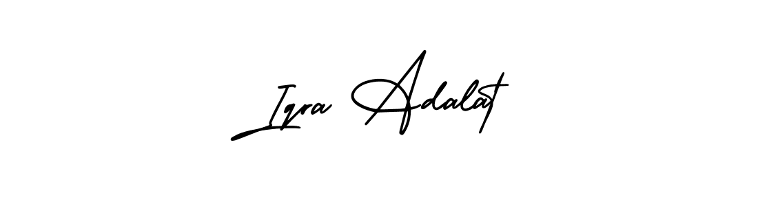 See photos of Iqra Adalat official signature by Spectra . Check more albums & portfolios. Read reviews & check more about AmerikaSignatureDemo-Regular font. Iqra Adalat signature style 3 images and pictures png
