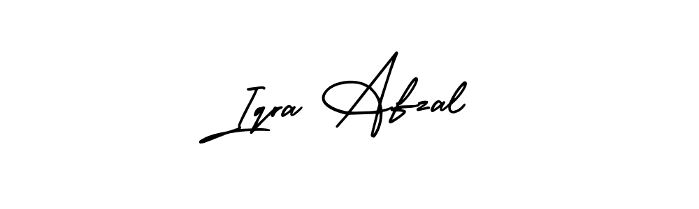 Make a beautiful signature design for name Iqra Afzal. With this signature (AmerikaSignatureDemo-Regular) style, you can create a handwritten signature for free. Iqra Afzal signature style 3 images and pictures png
