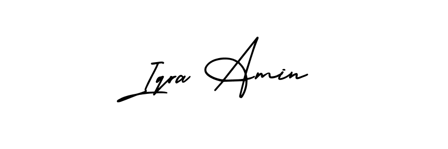 Similarly AmerikaSignatureDemo-Regular is the best handwritten signature design. Signature creator online .You can use it as an online autograph creator for name Iqra Amin. Iqra Amin signature style 3 images and pictures png