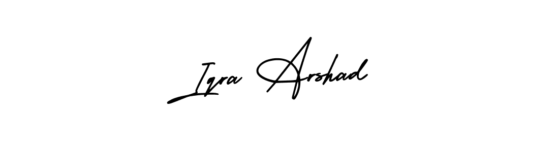 Check out images of Autograph of Iqra Arshad name. Actor Iqra Arshad Signature Style. AmerikaSignatureDemo-Regular is a professional sign style online. Iqra Arshad signature style 3 images and pictures png