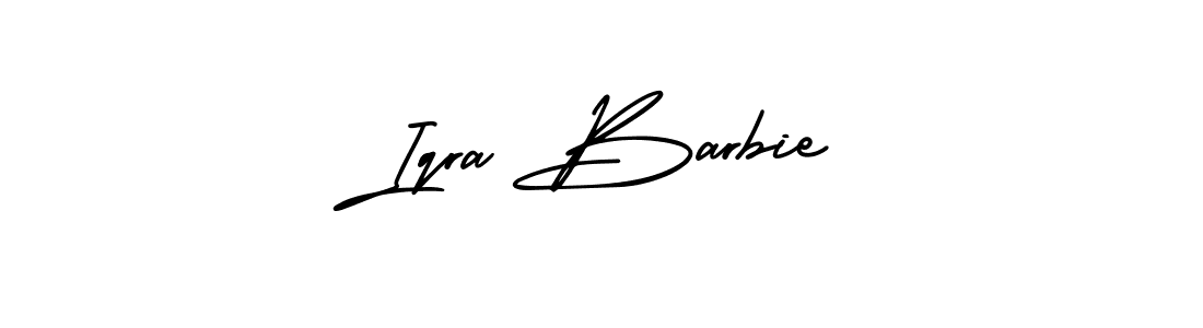 Create a beautiful signature design for name Iqra Barbie. With this signature (AmerikaSignatureDemo-Regular) fonts, you can make a handwritten signature for free. Iqra Barbie signature style 3 images and pictures png