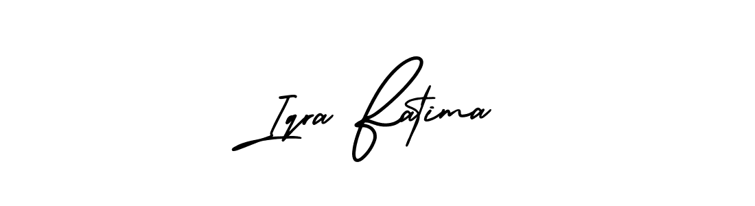 Make a beautiful signature design for name Iqra Fatima. With this signature (AmerikaSignatureDemo-Regular) style, you can create a handwritten signature for free. Iqra Fatima signature style 3 images and pictures png