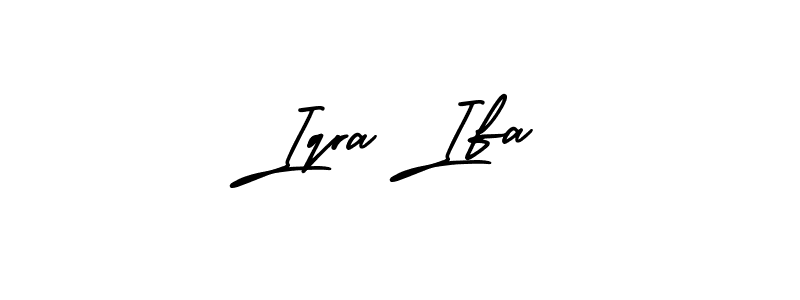 It looks lik you need a new signature style for name Iqra Ifa. Design unique handwritten (AmerikaSignatureDemo-Regular) signature with our free signature maker in just a few clicks. Iqra Ifa signature style 3 images and pictures png