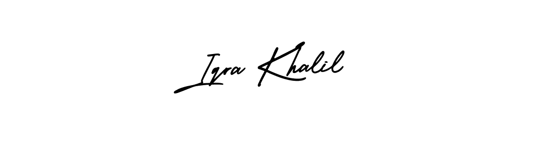 It looks lik you need a new signature style for name Iqra Khalil. Design unique handwritten (AmerikaSignatureDemo-Regular) signature with our free signature maker in just a few clicks. Iqra Khalil signature style 3 images and pictures png