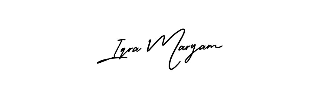 Iqra Maryam stylish signature style. Best Handwritten Sign (AmerikaSignatureDemo-Regular) for my name. Handwritten Signature Collection Ideas for my name Iqra Maryam. Iqra Maryam signature style 3 images and pictures png