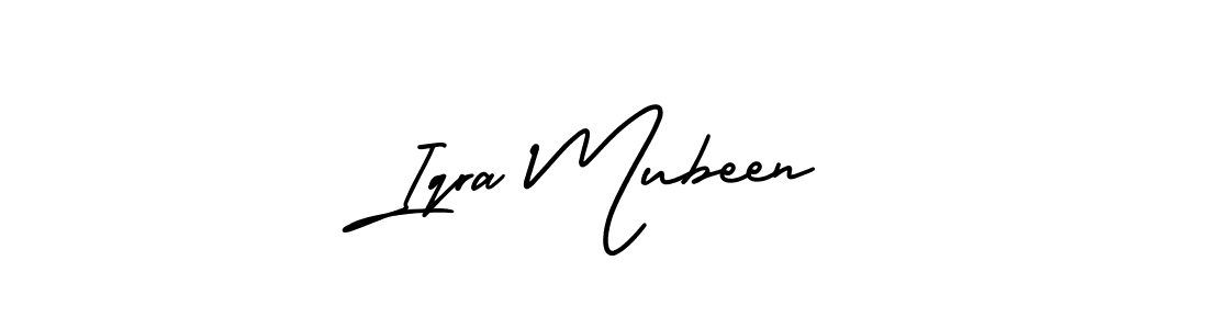 Also You can easily find your signature by using the search form. We will create Iqra Mubeen name handwritten signature images for you free of cost using AmerikaSignatureDemo-Regular sign style. Iqra Mubeen signature style 3 images and pictures png