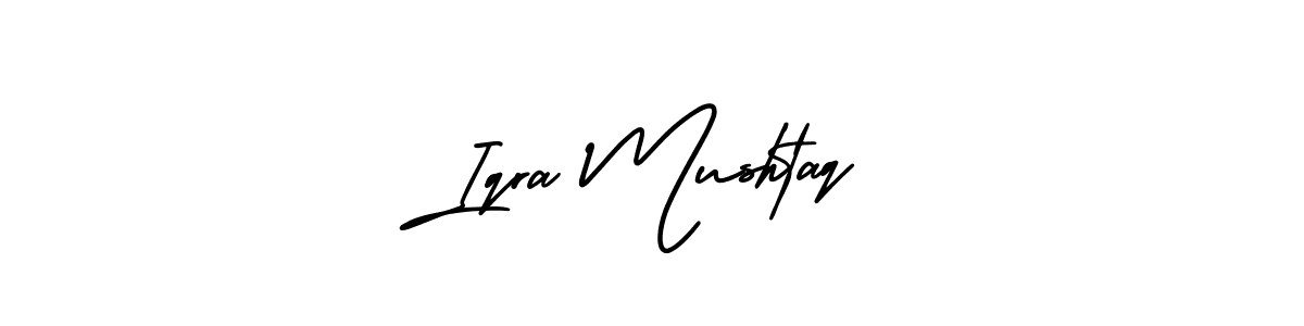 Iqra Mushtaq stylish signature style. Best Handwritten Sign (AmerikaSignatureDemo-Regular) for my name. Handwritten Signature Collection Ideas for my name Iqra Mushtaq. Iqra Mushtaq signature style 3 images and pictures png