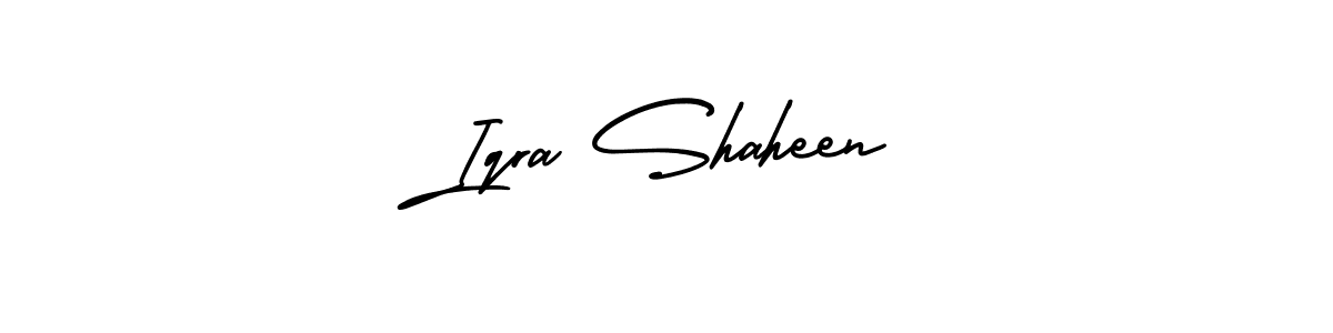 Design your own signature with our free online signature maker. With this signature software, you can create a handwritten (AmerikaSignatureDemo-Regular) signature for name Iqra Shaheen. Iqra Shaheen signature style 3 images and pictures png