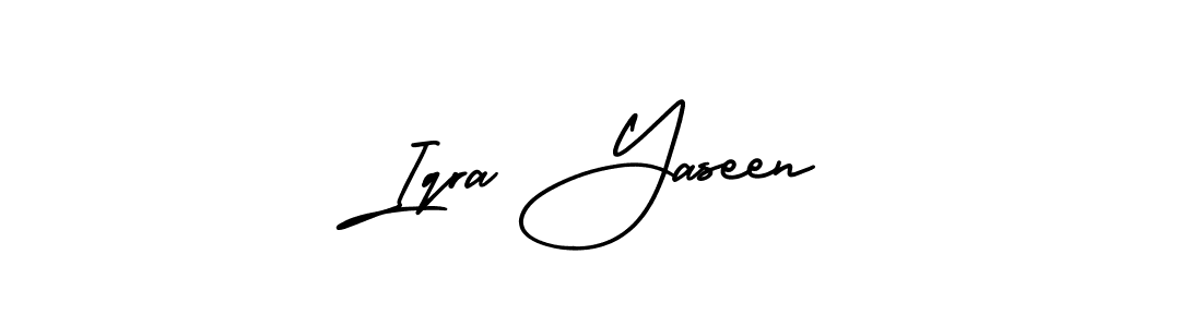 How to Draw Iqra Yaseen signature style? AmerikaSignatureDemo-Regular is a latest design signature styles for name Iqra Yaseen. Iqra Yaseen signature style 3 images and pictures png