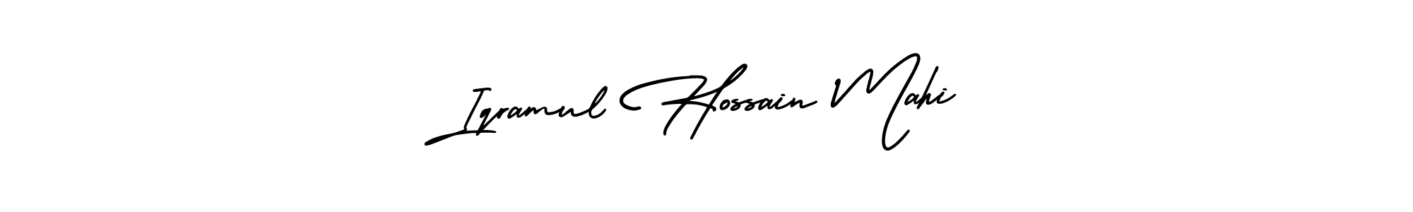 Create a beautiful signature design for name Iqramul Hossain Mahi. With this signature (AmerikaSignatureDemo-Regular) fonts, you can make a handwritten signature for free. Iqramul Hossain Mahi signature style 3 images and pictures png