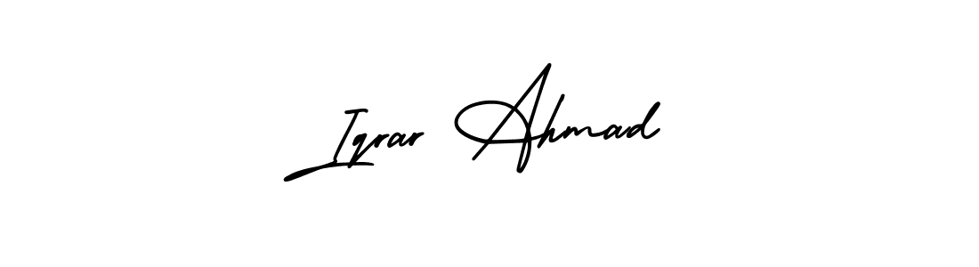 Also You can easily find your signature by using the search form. We will create Iqrar Ahmad name handwritten signature images for you free of cost using AmerikaSignatureDemo-Regular sign style. Iqrar Ahmad signature style 3 images and pictures png