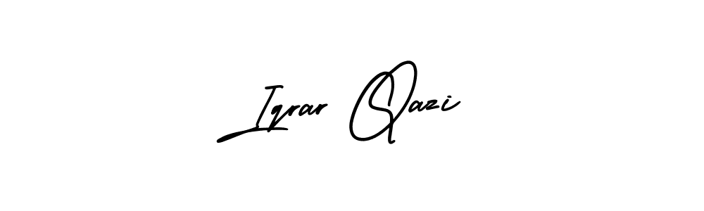 The best way (AmerikaSignatureDemo-Regular) to make a short signature is to pick only two or three words in your name. The name Iqrar Qazi include a total of six letters. For converting this name. Iqrar Qazi signature style 3 images and pictures png