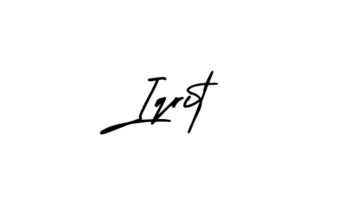 Use a signature maker to create a handwritten signature online. With this signature software, you can design (AmerikaSignatureDemo-Regular) your own signature for name Iqrit. Iqrit signature style 3 images and pictures png