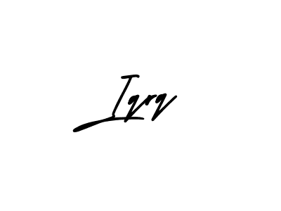 You should practise on your own different ways (AmerikaSignatureDemo-Regular) to write your name (Iqrq) in signature. don't let someone else do it for you. Iqrq signature style 3 images and pictures png