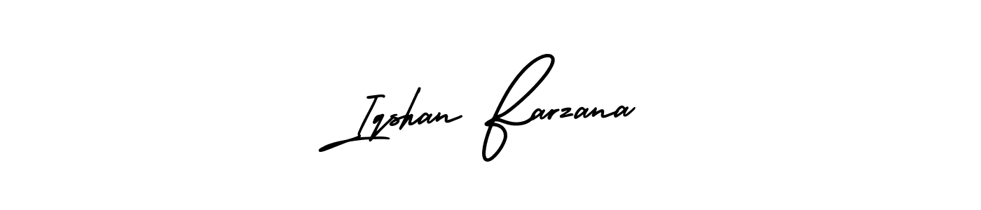 How to make Iqshan Farzana name signature. Use AmerikaSignatureDemo-Regular style for creating short signs online. This is the latest handwritten sign. Iqshan Farzana signature style 3 images and pictures png