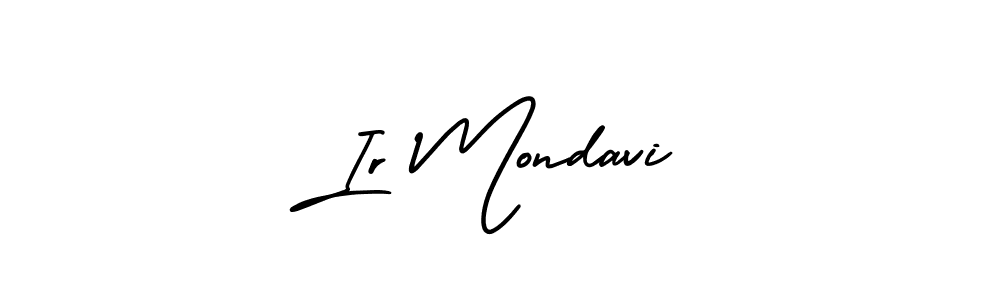 Similarly AmerikaSignatureDemo-Regular is the best handwritten signature design. Signature creator online .You can use it as an online autograph creator for name Ir Mondavi. Ir Mondavi signature style 3 images and pictures png