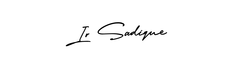 You should practise on your own different ways (AmerikaSignatureDemo-Regular) to write your name (Ir Sadique) in signature. don't let someone else do it for you. Ir Sadique signature style 3 images and pictures png