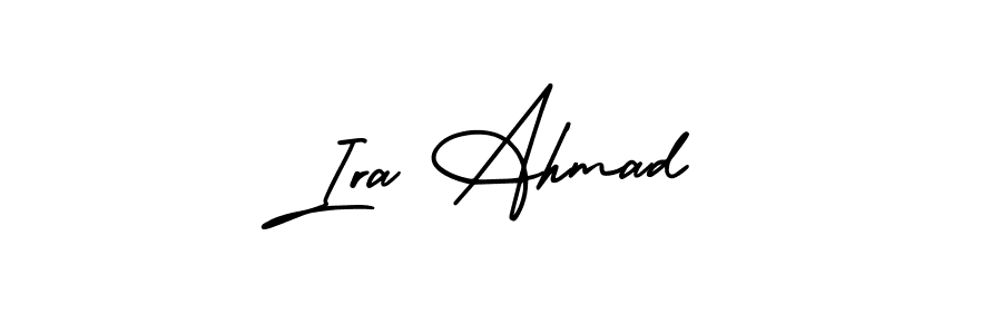 Make a beautiful signature design for name Ira Ahmad. With this signature (AmerikaSignatureDemo-Regular) style, you can create a handwritten signature for free. Ira Ahmad signature style 3 images and pictures png