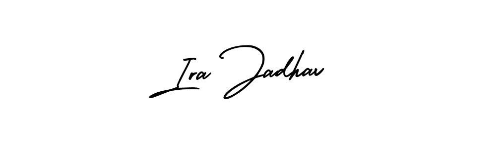 Similarly AmerikaSignatureDemo-Regular is the best handwritten signature design. Signature creator online .You can use it as an online autograph creator for name Ira Jadhav. Ira Jadhav signature style 3 images and pictures png