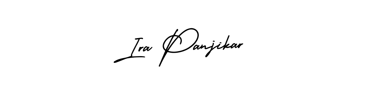 Similarly AmerikaSignatureDemo-Regular is the best handwritten signature design. Signature creator online .You can use it as an online autograph creator for name Ira Panjikar. Ira Panjikar signature style 3 images and pictures png