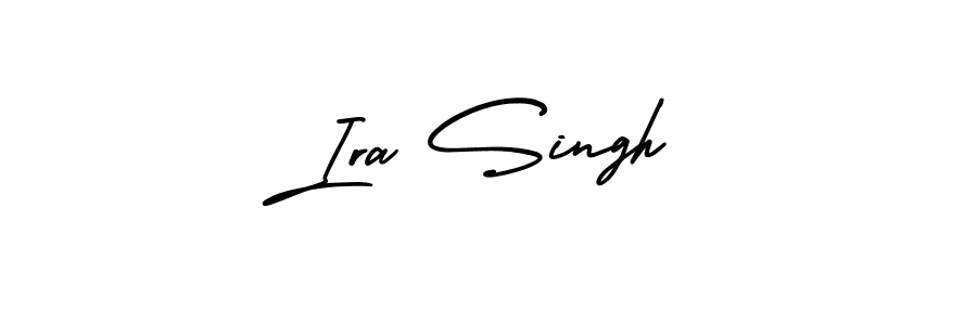 The best way (AmerikaSignatureDemo-Regular) to make a short signature is to pick only two or three words in your name. The name Ira Singh include a total of six letters. For converting this name. Ira Singh signature style 3 images and pictures png