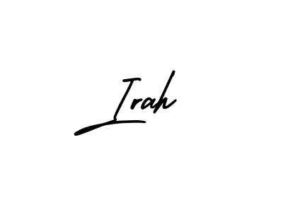 The best way (AmerikaSignatureDemo-Regular) to make a short signature is to pick only two or three words in your name. The name Irah include a total of six letters. For converting this name. Irah signature style 3 images and pictures png