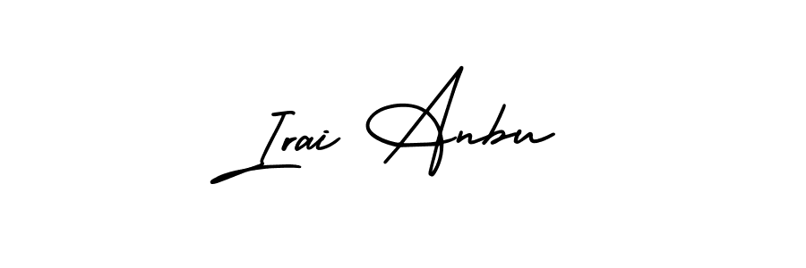 if you are searching for the best signature style for your name Irai Anbu. so please give up your signature search. here we have designed multiple signature styles  using AmerikaSignatureDemo-Regular. Irai Anbu signature style 3 images and pictures png