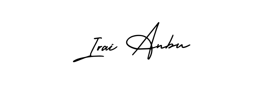 if you are searching for the best signature style for your name Irai Anbu. so please give up your signature search. here we have designed multiple signature styles  using AmerikaSignatureDemo-Regular. Irai Anbu signature style 3 images and pictures png