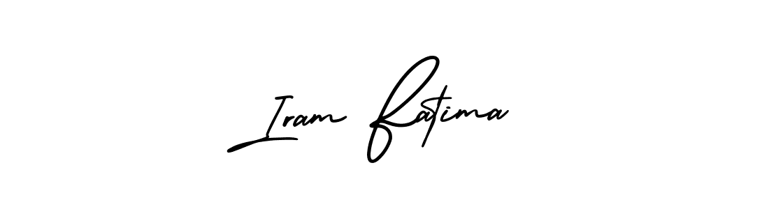 How to make Iram Fatima name signature. Use AmerikaSignatureDemo-Regular style for creating short signs online. This is the latest handwritten sign. Iram Fatima signature style 3 images and pictures png