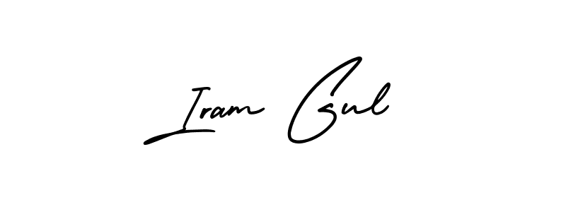 How to make Iram Gul signature? AmerikaSignatureDemo-Regular is a professional autograph style. Create handwritten signature for Iram Gul name. Iram Gul signature style 3 images and pictures png